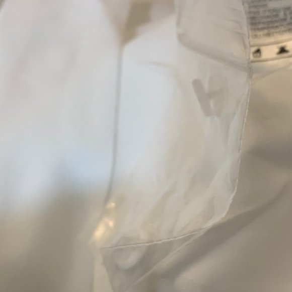 BB Dakota Women's Ivory White Lacy Deep V-Neck Button Belted Mini Dress M NWT - Picture 8 of 8